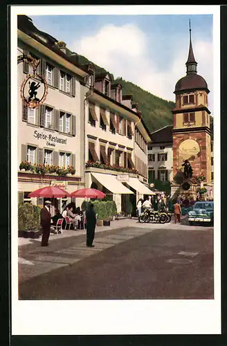 AK Altdorf, Restaurant Tellenbräu mit Tellendenkmal