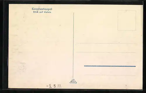 AK Constantinople, Blick auf Galata