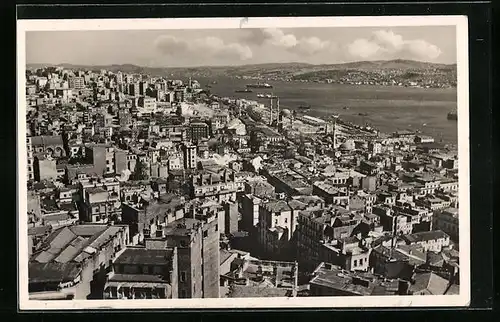 AK Istanbul, Blick auf den Stadtteil Galata