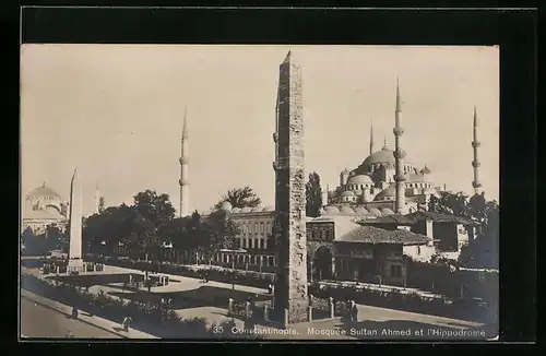 AK Constantinople, Mosquee Sultan Ahmed et l`Hippodrome