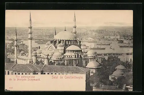AK Constantinople, Vue Panoramique de la Mosquee Suleymanie