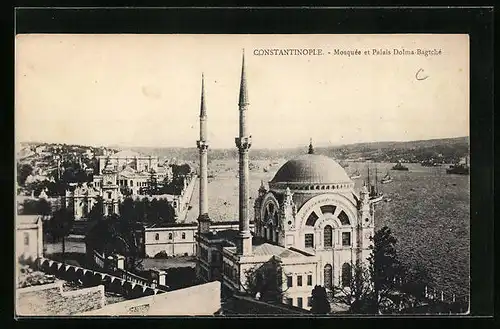 AK Constantinople, Mosquee et Palais Dolma Bagtche