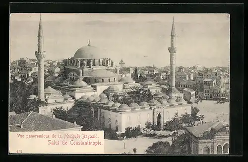 AK Constantinople, Vue Panoramique de la Mosquee Bayazid