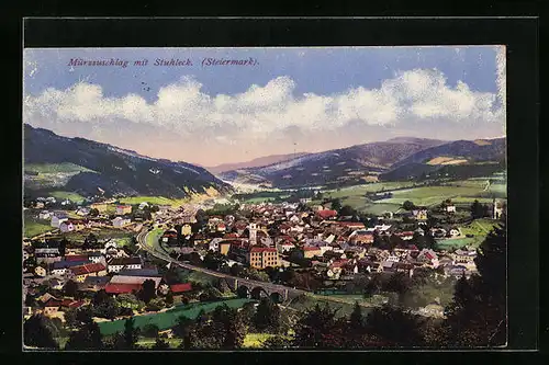 AK Mürzzuschlag, Generalansicht mit Stuhleck