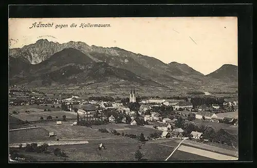 AK Admont, Generalansicht gegen die Hallermauern