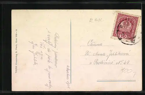 AK Graz, Generalansicht der Stadt mit Mur