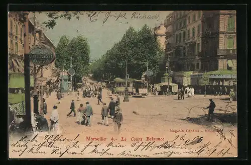 AK Marseille, Le Cours Belzunce, Tramway
