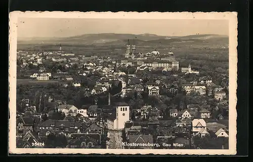 AK Klosterneuburg, Teilansicht mit Kirche