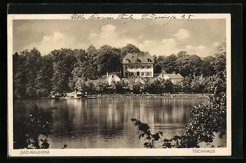 AK Bad Nauheim, Blick zum Teichhaus