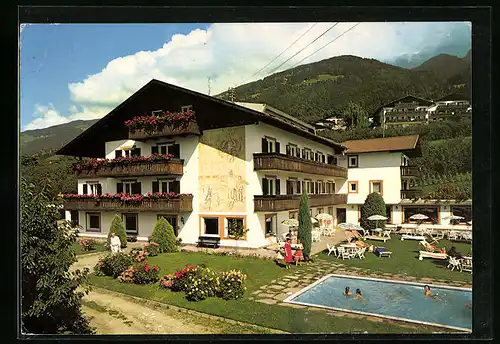 AK Schenna /Meran, Hotel-Pension Lebenstain, Ifingerstrasse 2