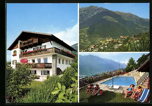 AK Schenna /Meran, Hotel-Pension Ehrenfels, Georgenstrasse 31