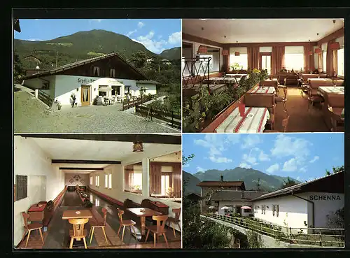 AK Schenna /Meran, Gasthaus und Kegelbar Oberplatzbauer