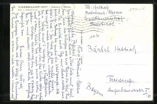 AK Meran, Hotel Gassbauer Hof