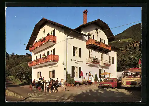 AK Schenna /Meran, Hotel-Pension und Restaurant Honeck, Verdinserstrasse 1