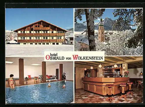AK Kastelruth, Hotel Oswald von Wolkenstein, Marinsenweg 26 /1