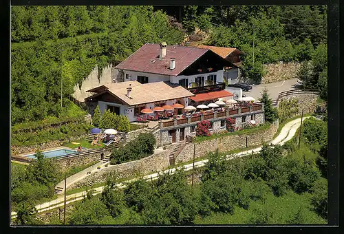 AK Dorf Tirol, Gasthof-Café Farmer Kreuz, Haslachstrasse 105