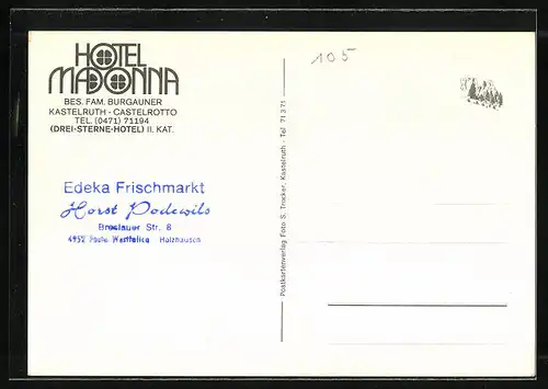 AK Kastelruth, Hotel Madonna