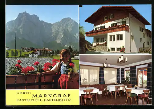 AK Kastelruth, Hotel-Pension Garni Markgraf