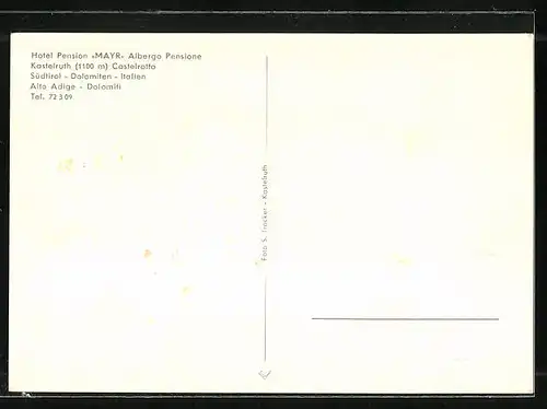 AK Kastelruth, Hotel-Pension Mayr