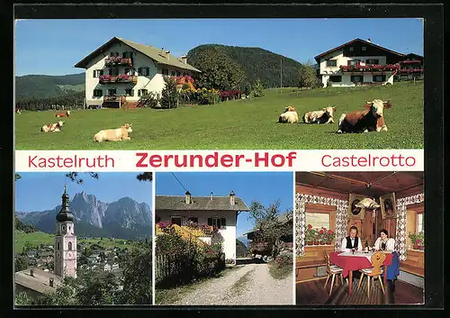 AK Kastelruth, Hotel-Pension Zerunder-Hof, Paniderstrasse 43