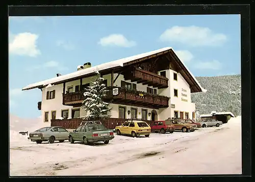 AK Kastelruth, Hotel-Restaurant Baumwirt im Winter