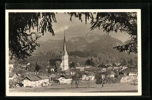 AK Prien / Chiemsee, Ortsansicht mit Kirche