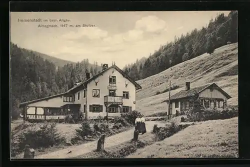 AK Immenstadt im Allgäu, Gasthaus Almagmach