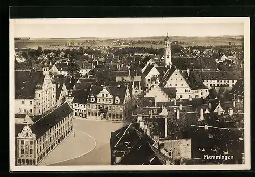 AK Memmingen, Ortsansicht aus der Vogelschau