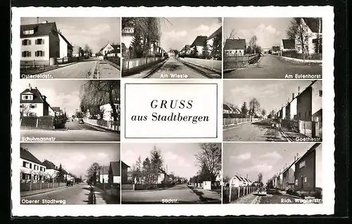 AK Stadtbergen, Schuhmannstrasse, Oberer Stadtweg, Südstrasse, Goethestrasse, Am Eulenhorst und Am Wiesle