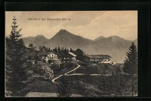 AK Oberaudorf a. Inn, Blick zum Hocheck