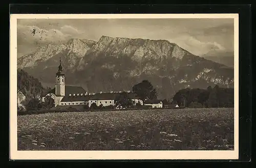 AK Reisach am Inn, Karmelitenkloster Reichsach am Inn mit Vorder-Kaiser