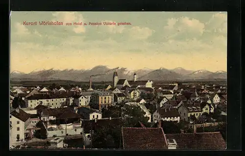 AK Bad Wörishofen, Ortsansicht von Hotel und Pension Victoria gesehen