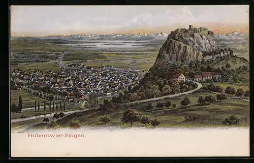 AK Hohentwiel-Singen, Gesamtansicht