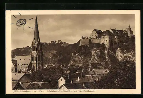 AK Heidenheim a. Brenz, Schloss Hellenstein und Pauluskirche