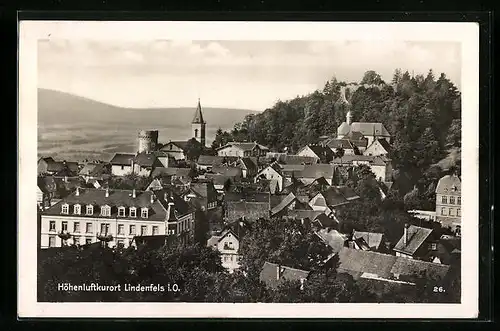 AK Lindenfels i. O., Ortsansicht aus der Vogelschau