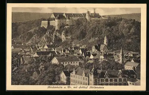 AK Heidenheim a. Brenz, Ortsansicht mit Schloss Hellenstein