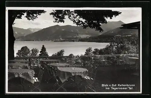 AK Gmund am Tegernsee, Blick von Gut Kaltenbrunn ins Tegernseer Tal