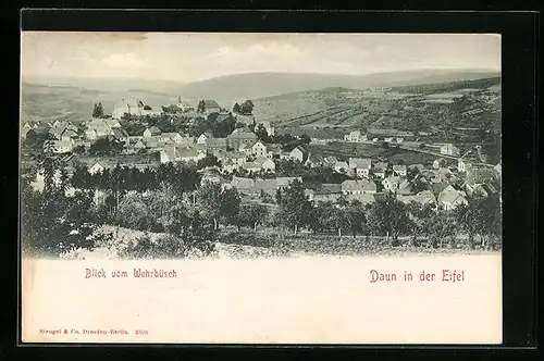 AK Daun / Eifel, Blick vom Wehrbüsch