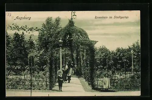 AK Augsburg, Rosenhain im Stadtgarten