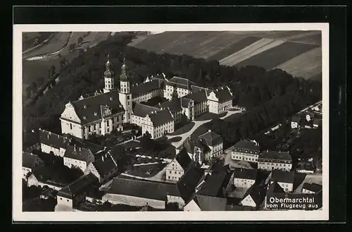 AK Obermarchtal, Gesamtansicht vom Flugzeug aus gesehen