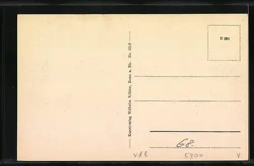 AK Bonn, Ortsansicht von der Münsterkirche aus gesehen