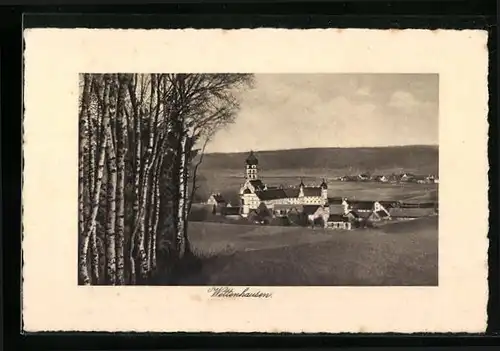 AK Wettenhausen, Blick zum Kloster Wettenhausen