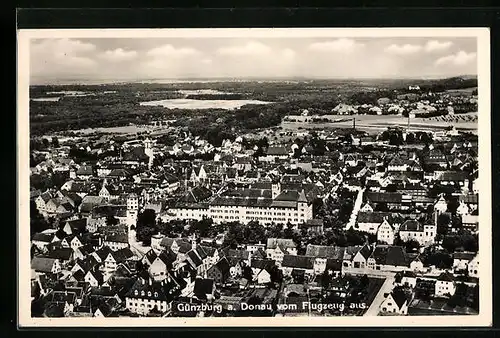 AK Günzburg a. Donau, Gesamtansicht vom Flugzeug aus gesehen