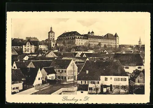 AK Günzburg a. D., Ortspartie aus der Vogelschau