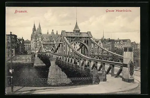AK Bremen, Grosse Weserbrücke