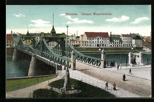 AK Bremen, Grosse Weserbrücke