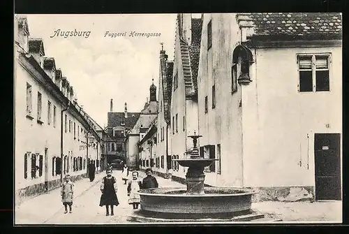 AK Augsburg, Fuggerei Herrengasse