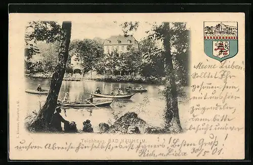 AK Bad Nauheim, Teichhaus, Wappen