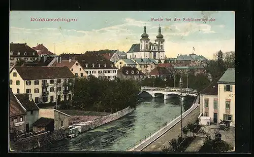 AK Donaueschingen, Partie bei der Schützenbrücke