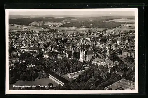 AK Donaueschingen, Gesamtansicht vom Flugzeug aus gesehen